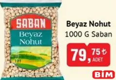 SABAN BEYAZ NOHUT 1000 G SABAN BEYAZ NOHUT 1000 G